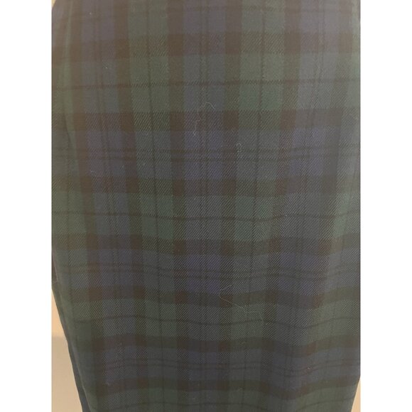 Vtg Pendleton 12 wool pencil skirt Blk watch Tartan Plaid New tags Preppy Academ - Picture 2 of 8